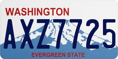 WA license plate AXZ7725