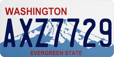 WA license plate AXZ7729