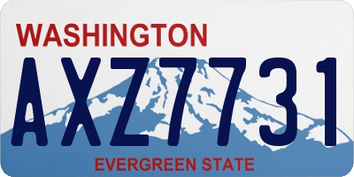 WA license plate AXZ7731