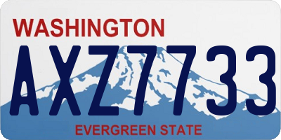 WA license plate AXZ7733