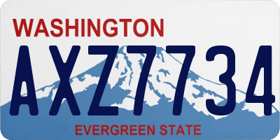WA license plate AXZ7734
