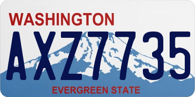 WA license plate AXZ7735