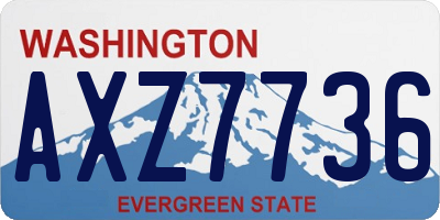 WA license plate AXZ7736