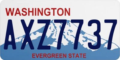 WA license plate AXZ7737