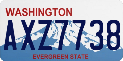 WA license plate AXZ7738
