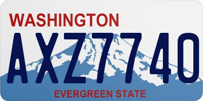 WA license plate AXZ7740
