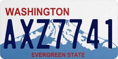WA license plate AXZ7741