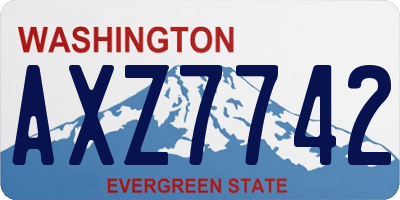 WA license plate AXZ7742