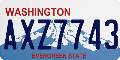 WA license plate AXZ7743