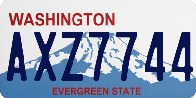 WA license plate AXZ7744