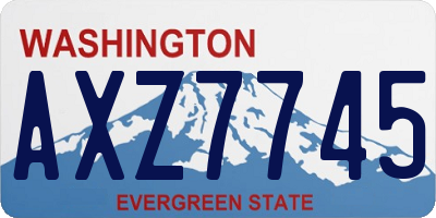 WA license plate AXZ7745