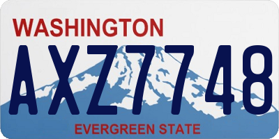 WA license plate AXZ7748