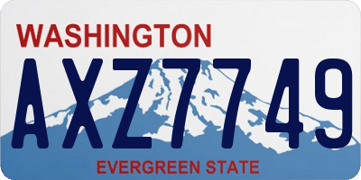 WA license plate AXZ7749