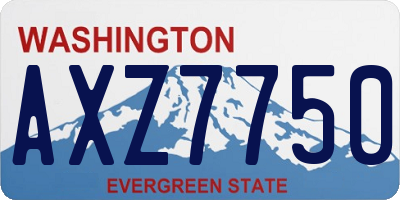 WA license plate AXZ7750