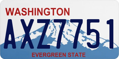 WA license plate AXZ7751