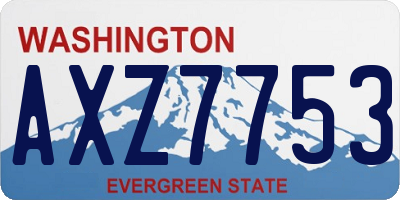 WA license plate AXZ7753