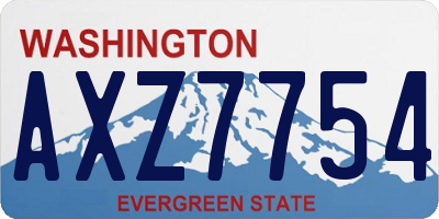 WA license plate AXZ7754