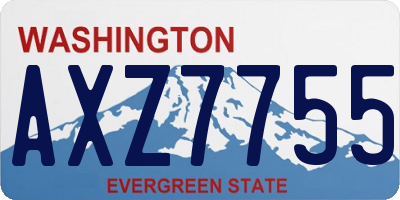 WA license plate AXZ7755