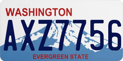 WA license plate AXZ7756