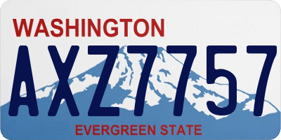 WA license plate AXZ7757