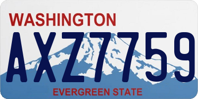WA license plate AXZ7759