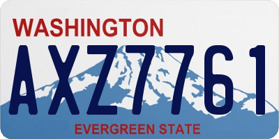 WA license plate AXZ7761