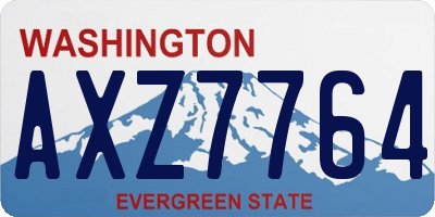 WA license plate AXZ7764