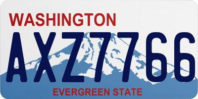 WA license plate AXZ7766