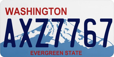 WA license plate AXZ7767