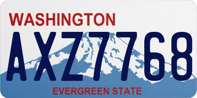 WA license plate AXZ7768