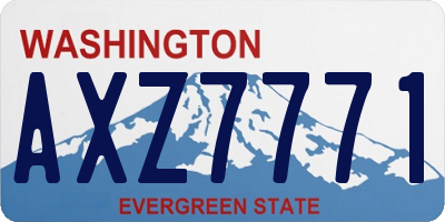 WA license plate AXZ7771