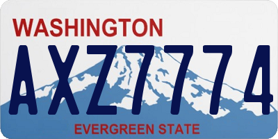 WA license plate AXZ7774