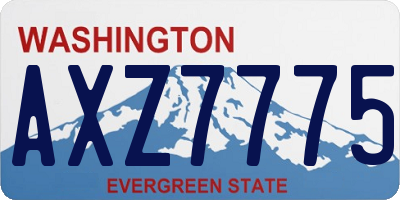WA license plate AXZ7775