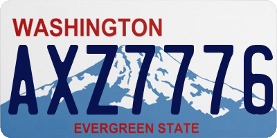 WA license plate AXZ7776