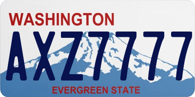 WA license plate AXZ7777