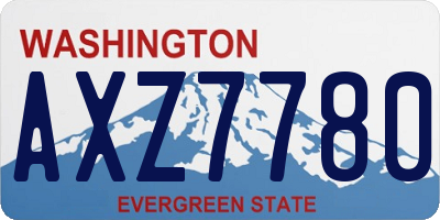 WA license plate AXZ7780