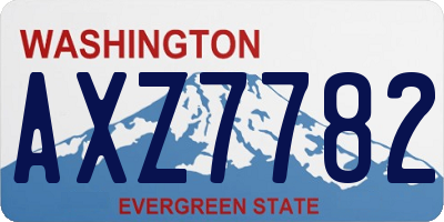 WA license plate AXZ7782