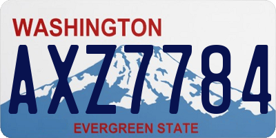 WA license plate AXZ7784