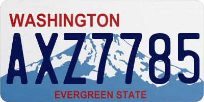 WA license plate AXZ7785