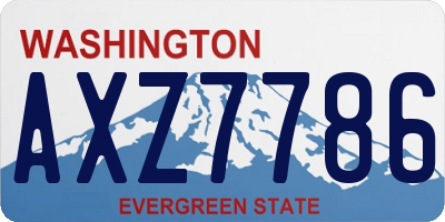 WA license plate AXZ7786