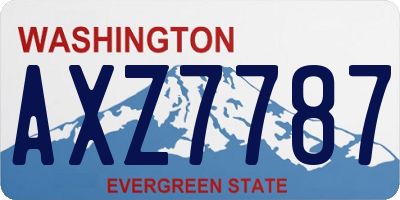 WA license plate AXZ7787