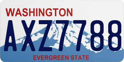 WA license plate AXZ7788