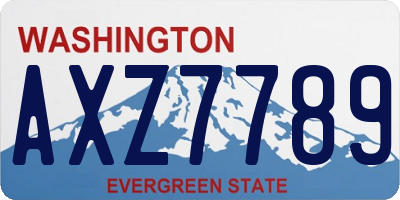 WA license plate AXZ7789