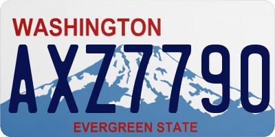 WA license plate AXZ7790