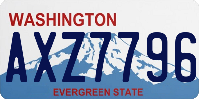 WA license plate AXZ7796