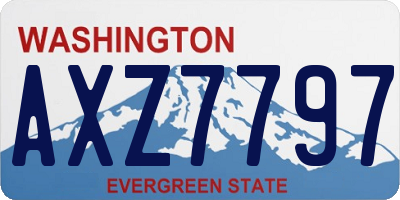 WA license plate AXZ7797