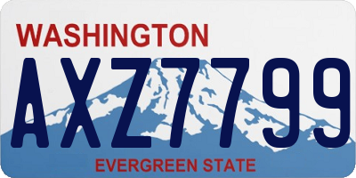 WA license plate AXZ7799