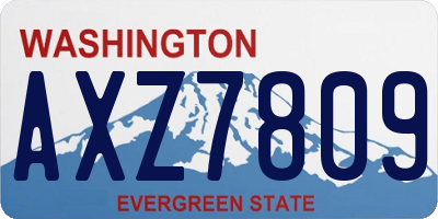 WA license plate AXZ7809