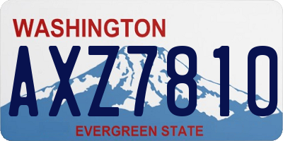 WA license plate AXZ7810