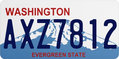 WA license plate AXZ7812